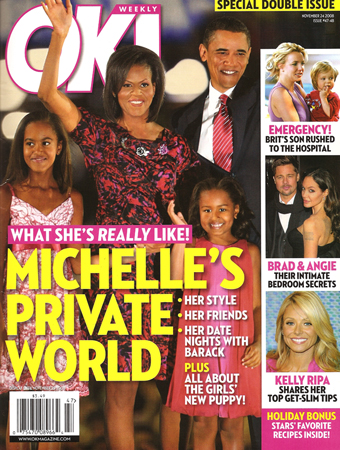 Illustration for article titled This Week In Tabloids: Brad's Trapped, Jen's Devastated, Obamas Are Just Like Us